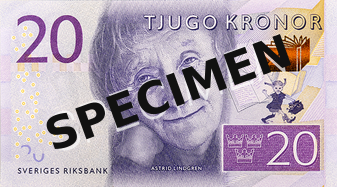 20 SEK - informativni prikaz vazece novcanice SPECIMEN