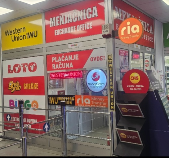 Postojeca poslovnica Menjacnice Shark unutar supermarketa DIS u Smederevu